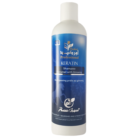 Shampo Orchid Keratine me Ekstrakte te bimes se Bishtit te Kalit dhe Ginseng